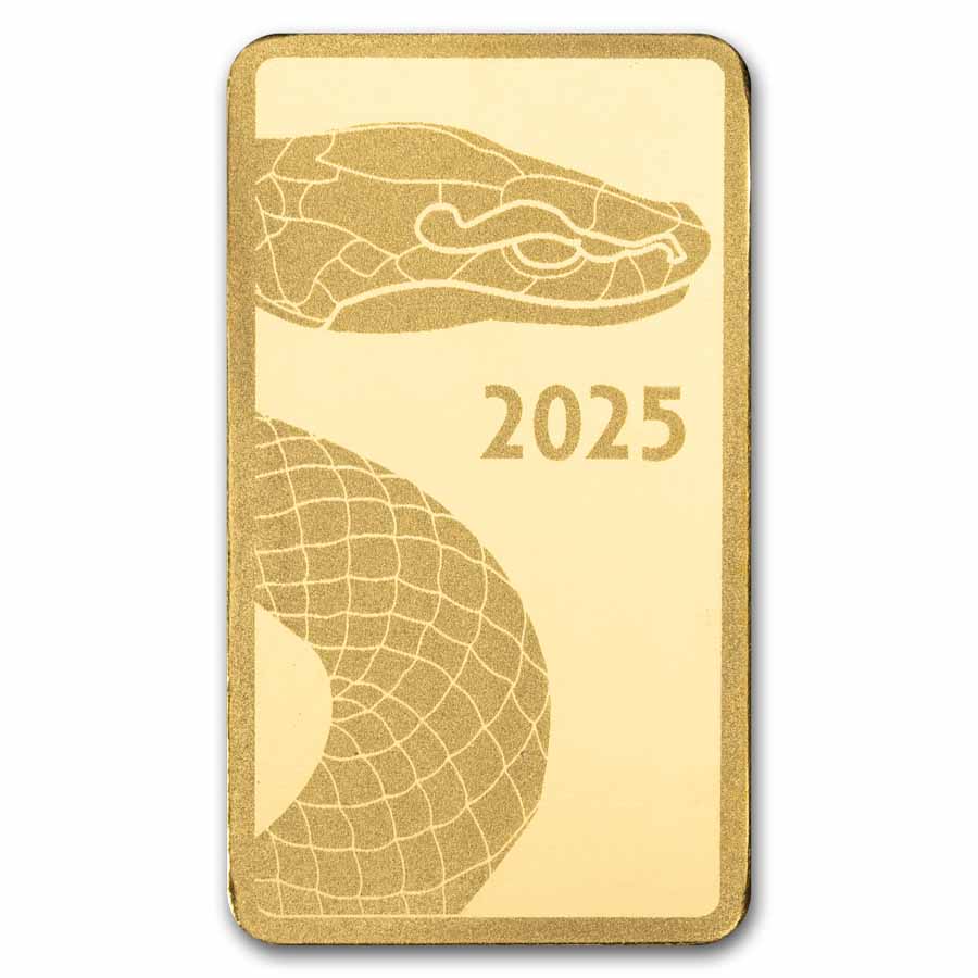 1 gram Gold Bar - 2025 APMEX Year of the Snake (TEP, Series